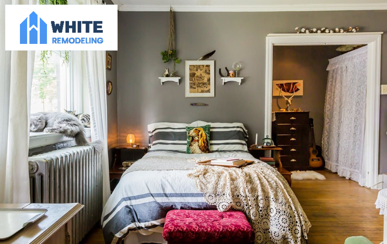 Cozy bedroom makeover on a budget with neutral tones