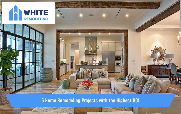 Upgraded kitchen with open living area - home improvement projects with ROI