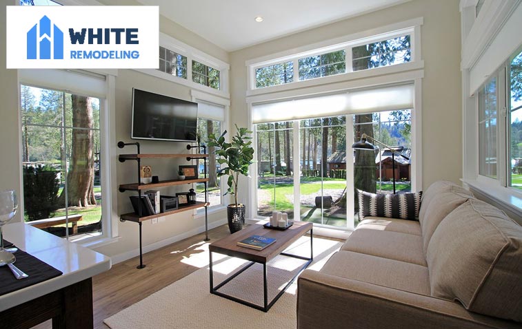 Interior view of a functional garage conversion